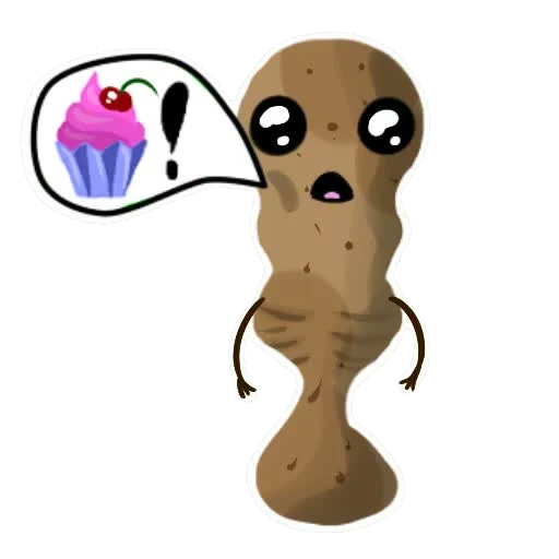 Tater sticker 003: cake on the brain